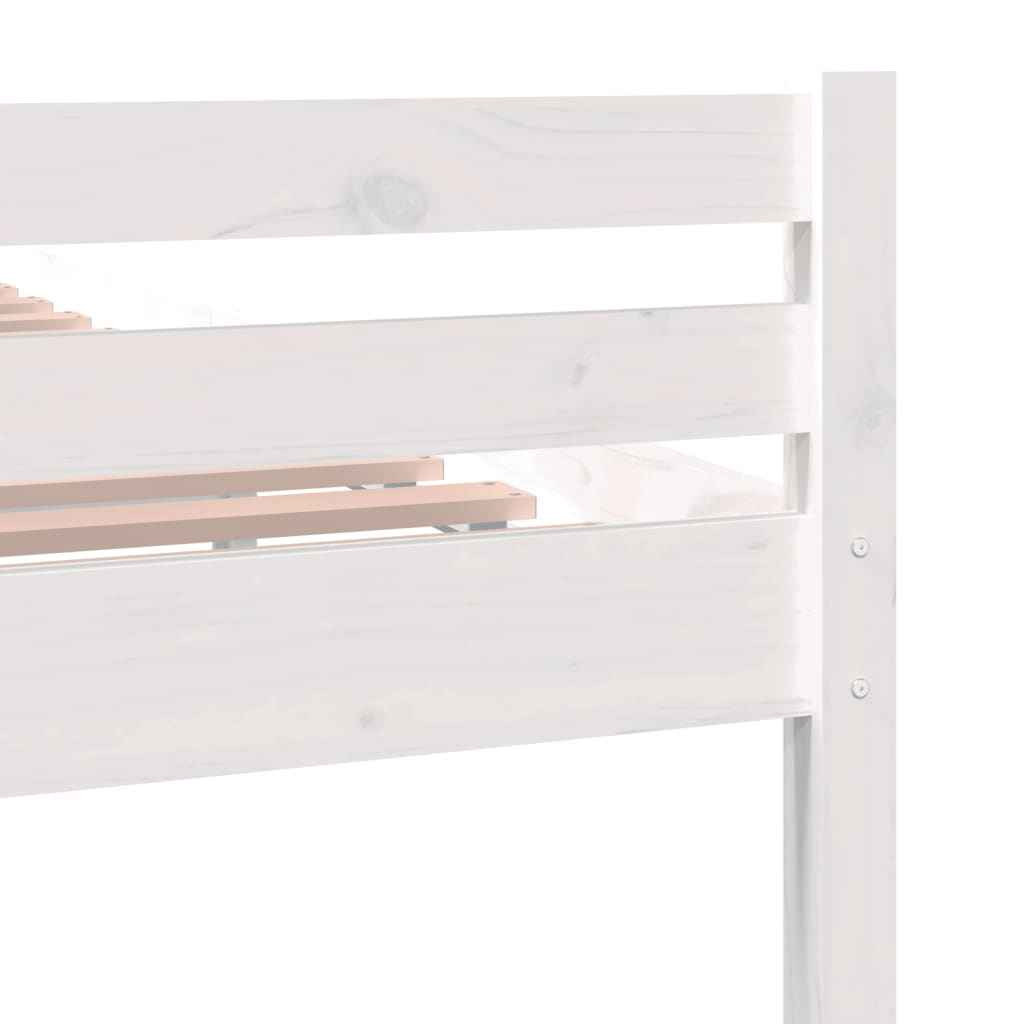 sengeramme 140x200 cm massivt træ hvid