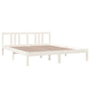 sengeramme 160x200 cm massivt træ hvid