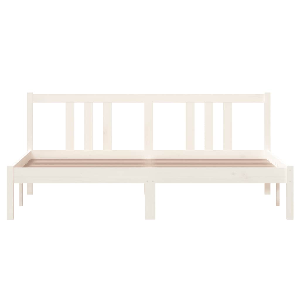 sengeramme 160x200 cm massivt træ hvid