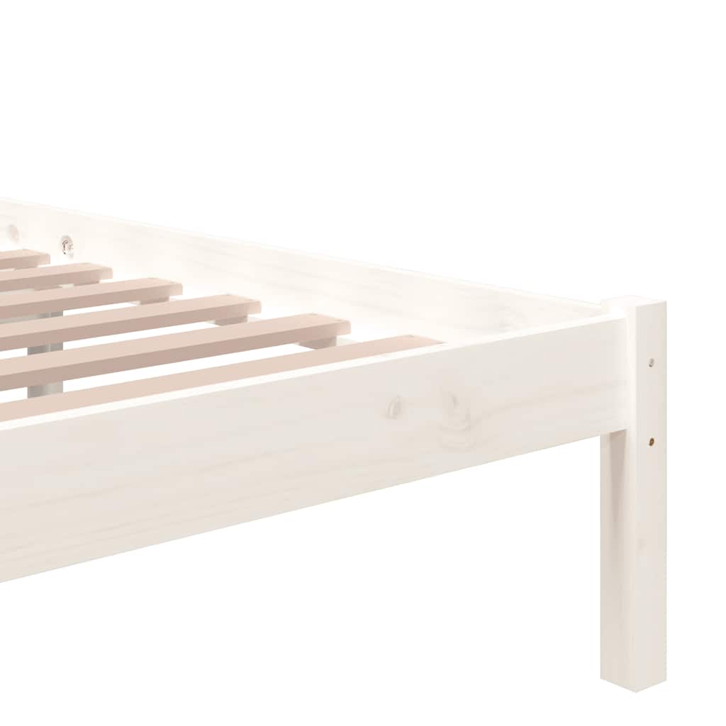 sengeramme 160x200 cm massivt træ hvid