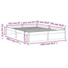sengeramme 135x190 cm dobbelt massivt fyrretræ hvid