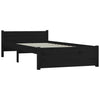 sengeramme 90x200 cm massivt træ sort