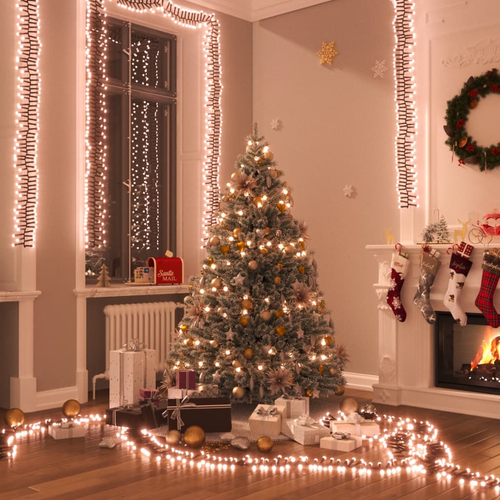 LED-lyskæde 2000 LED'er 17 m PVC varmt hvidt lys