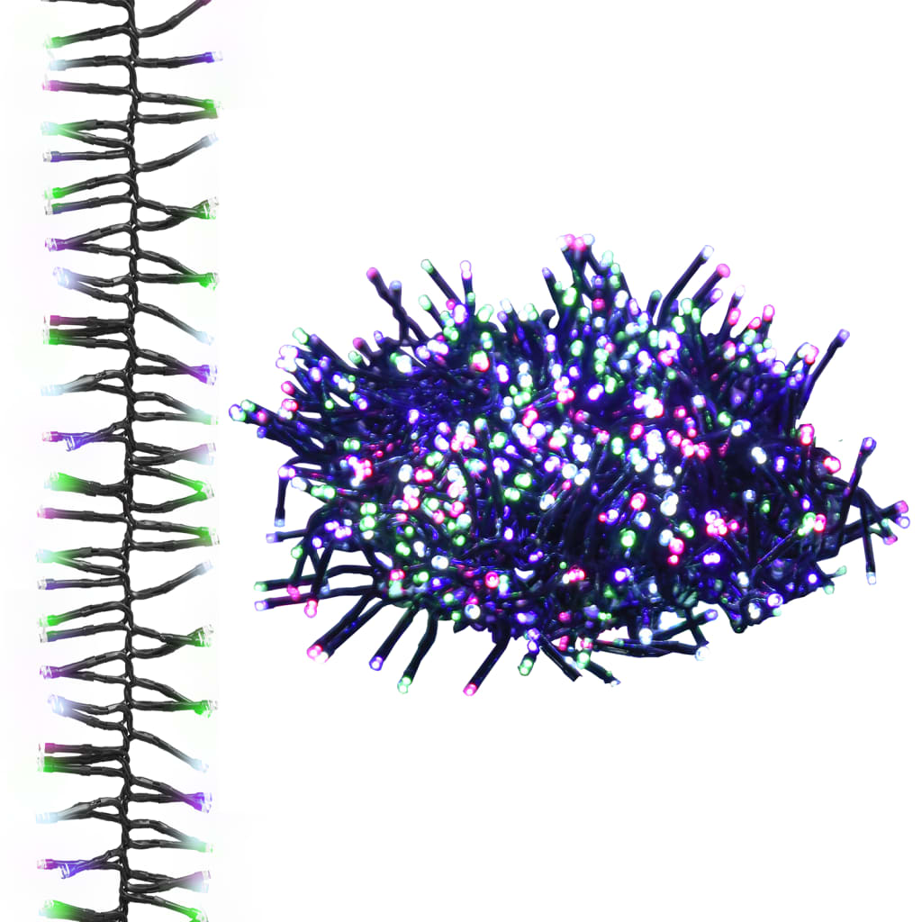 LED-lyskæde 3000 LED'er 23 m PVC pastelfarvet lys