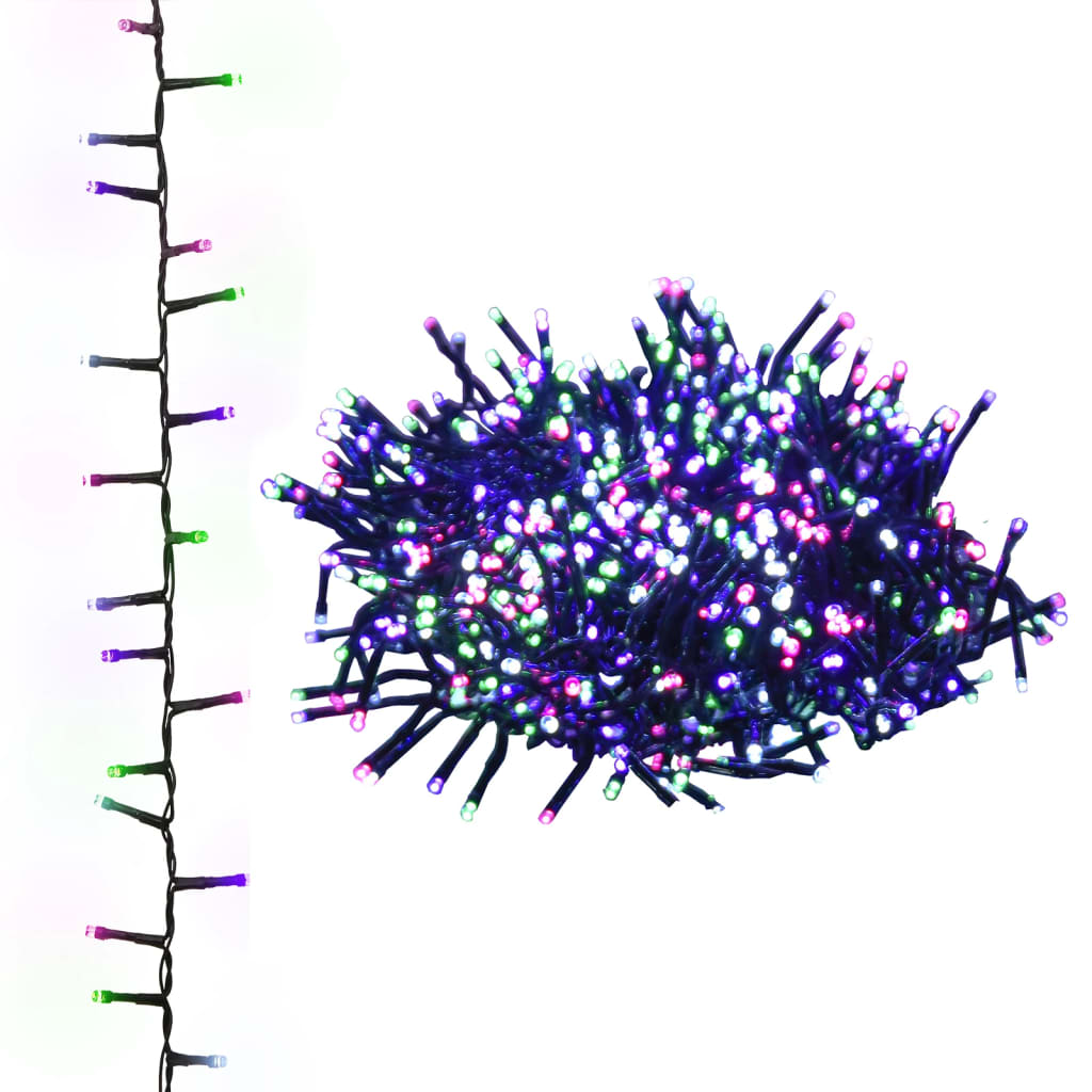 kompakt LED-lyskæde 1000 LED'er 25 m PVC pastelfarvet lys