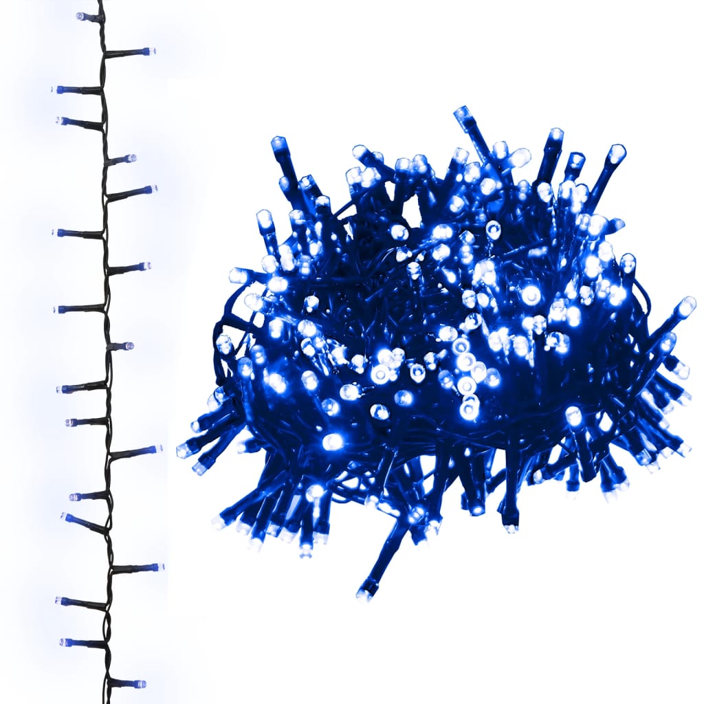 kompakt LED-lyskæde 2000 LED'er 45 m PVC blåt lys