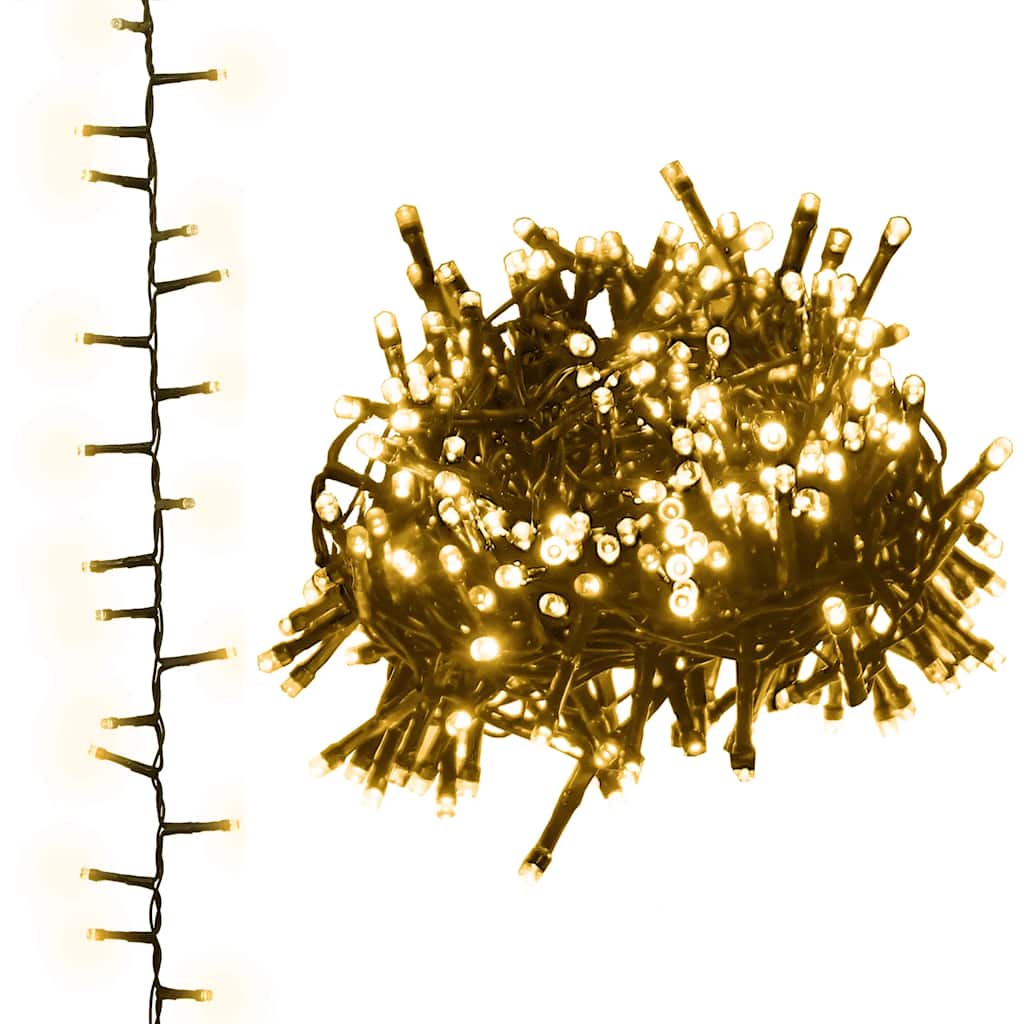 kompakt LED-lyskæde 3000 LED'er 65 m PVC varmt hvidt lys