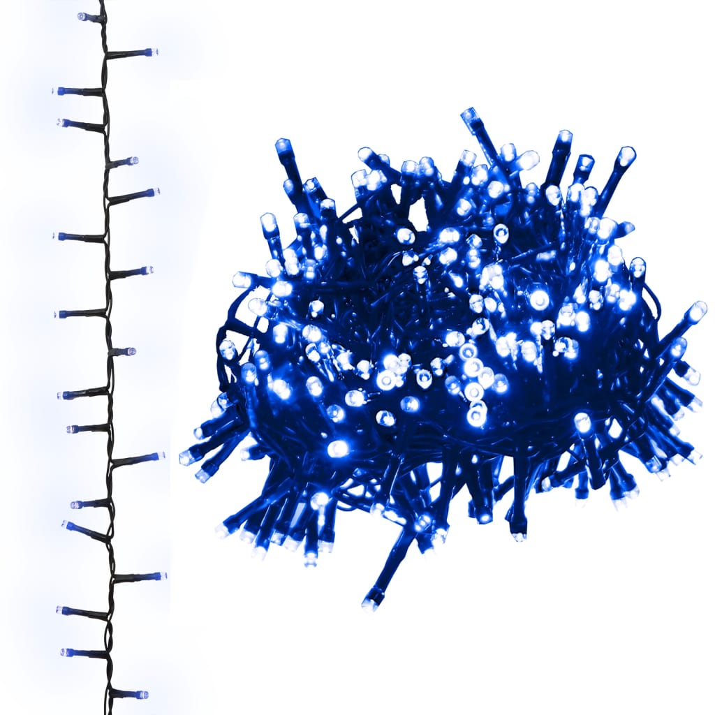 kompakt LED-lyskæde 3000 LED'er 65 m PVC blåt lys