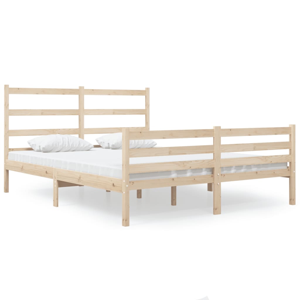 sengeramme 120x190 cm massivt fyrretræ