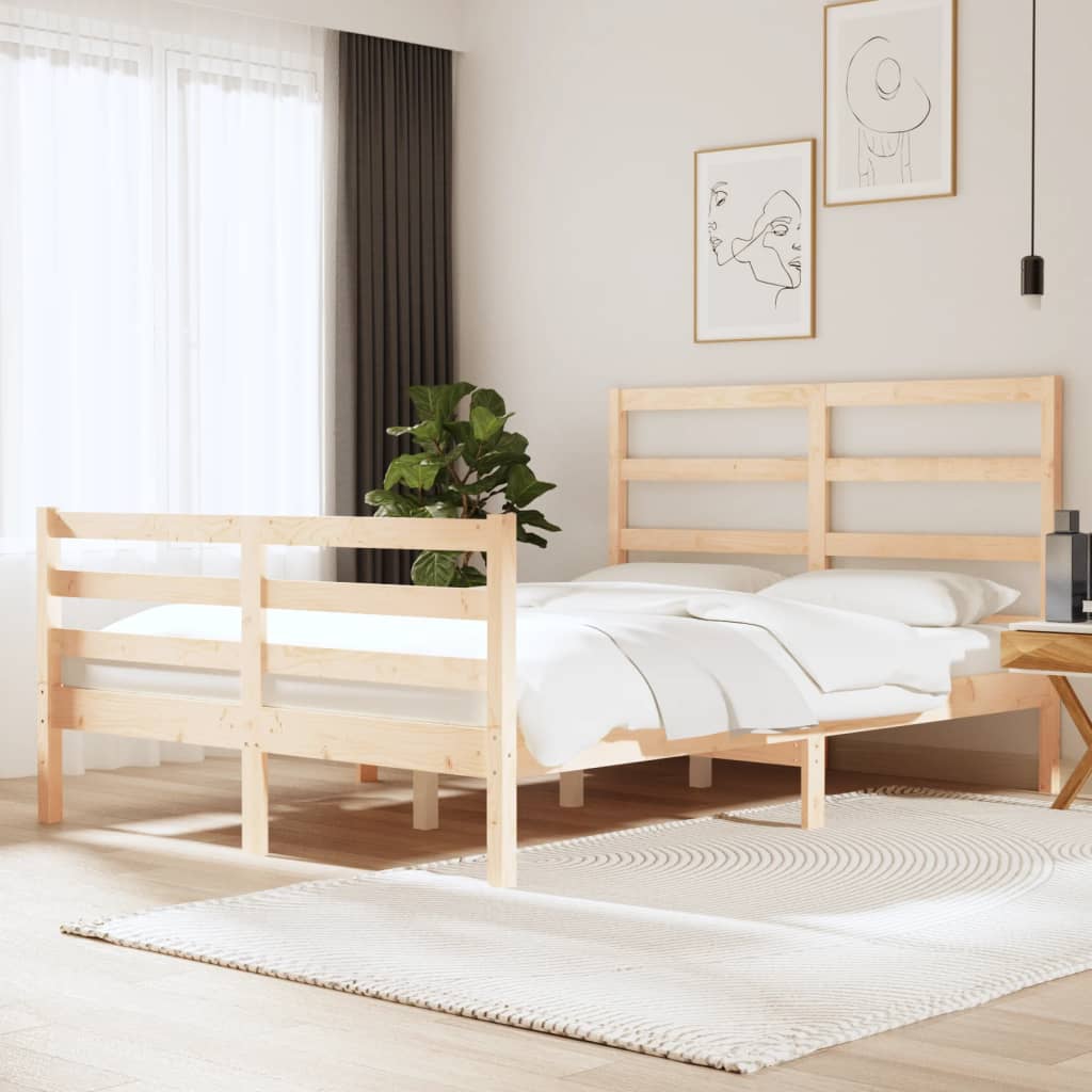 sengeramme 120x190 cm massivt fyrretræ