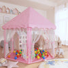 legetelt med 250 bolde 133x140 cm prinsessetema pink