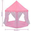legetelt med 250 bolde 133x140 cm prinsessetema pink