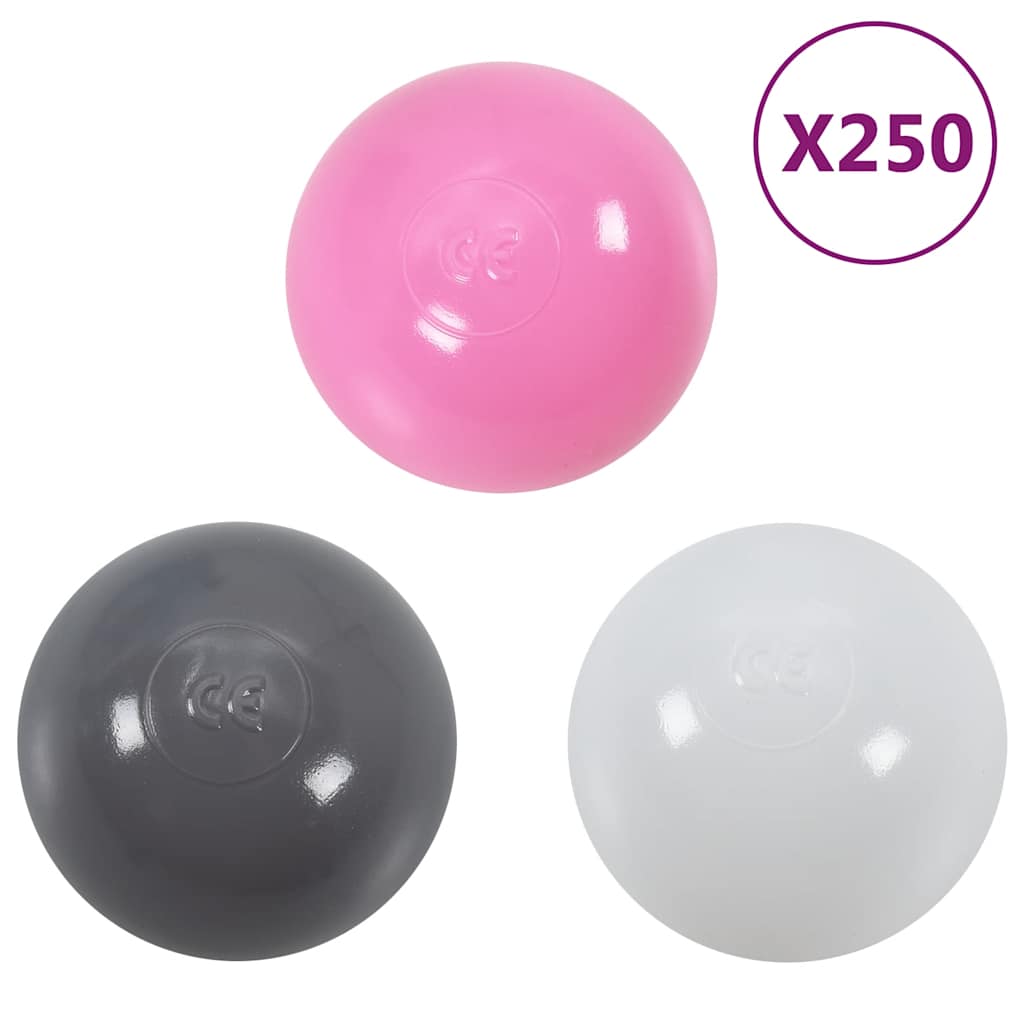 legetelt med 250 bolde 133x140 cm prinsessetema pink