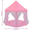 legetelt med 250 bolde 133x140 cm prinsessetema pink