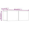 tv-skabe 2 stk. 80x30x30 cm konstrueret træ hvid