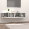tv-skabe 2 stk. 80x30x30 cm konstrueret træ betongrå