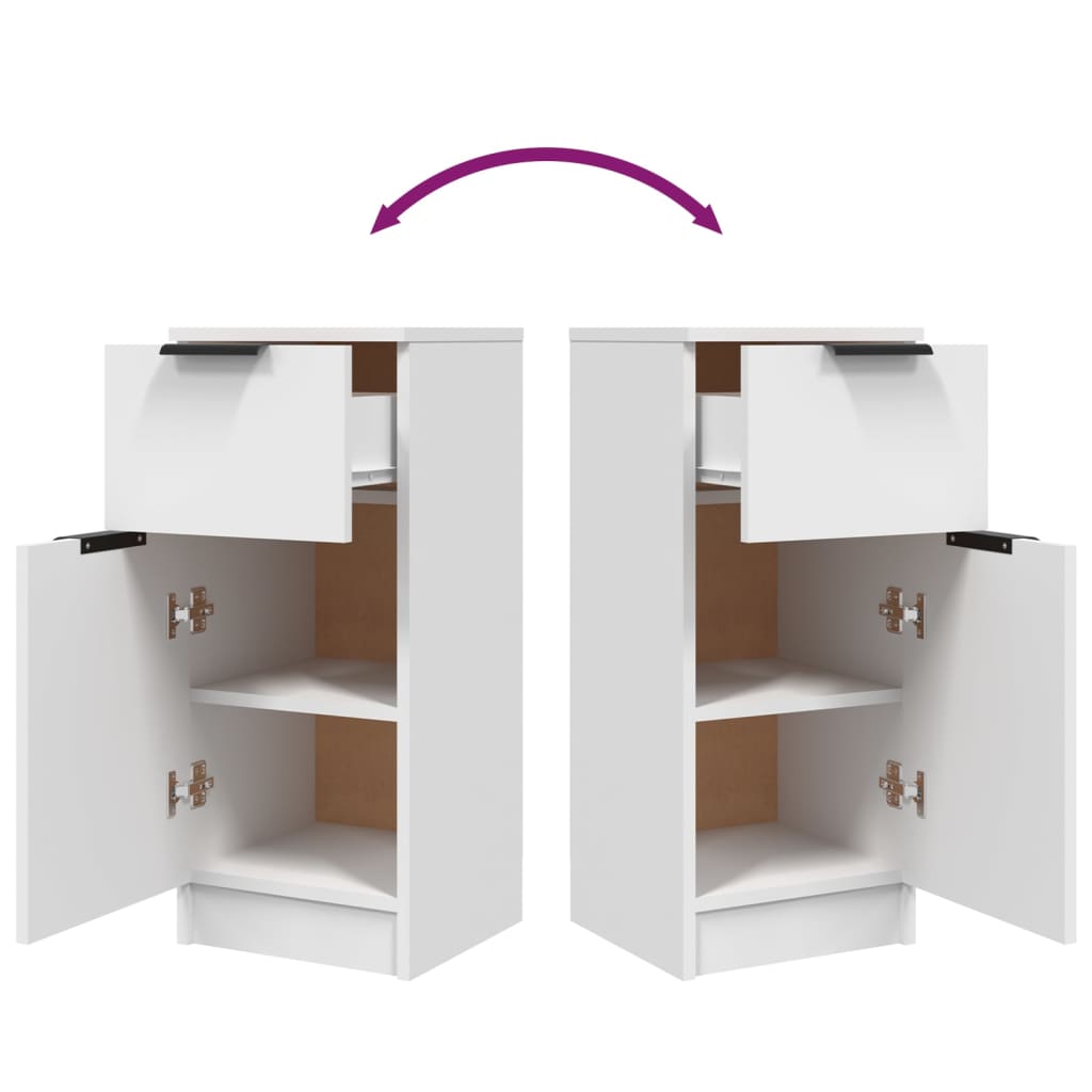 skænk 30x30x70 cm konstrueret træ hvid