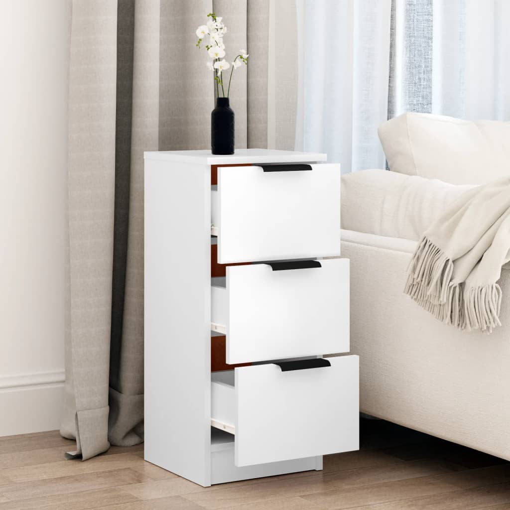 skænk 30x30x70 cm konstrueret træ hvid