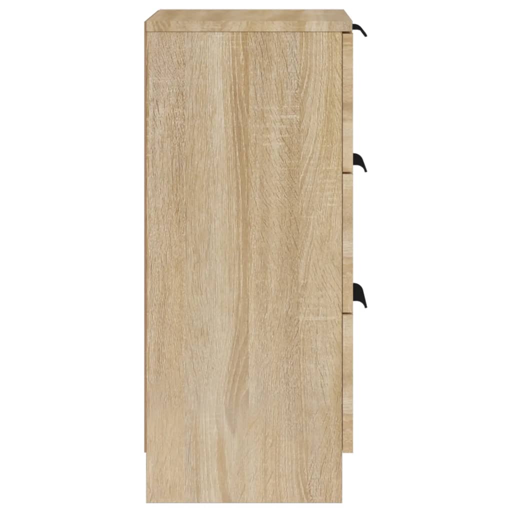 skænke 2 stk. 30x30x70 cm konstrueret træ sonoma-eg