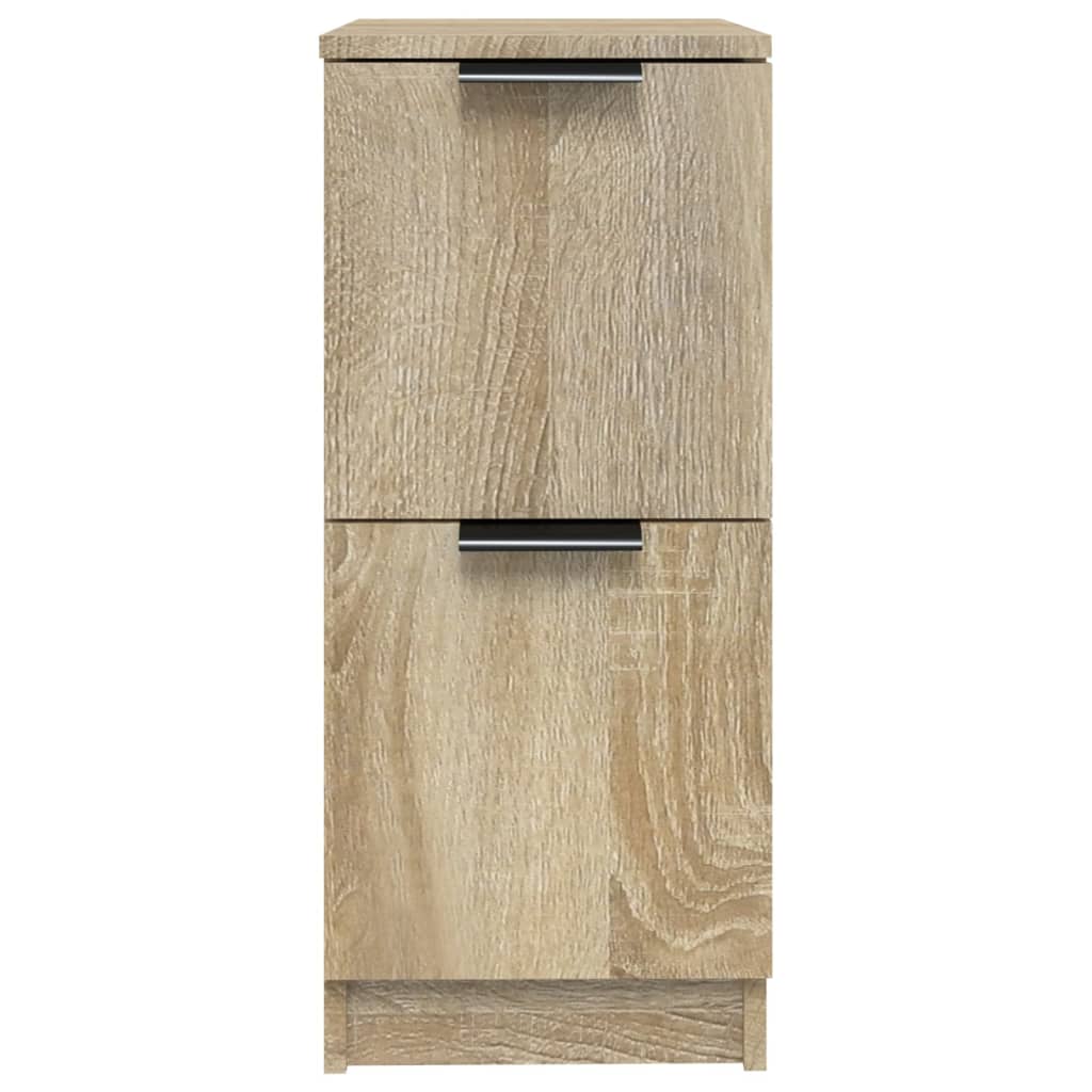 skænke 2 stk. 30x30x70 cm konstrueret træ sonoma-eg