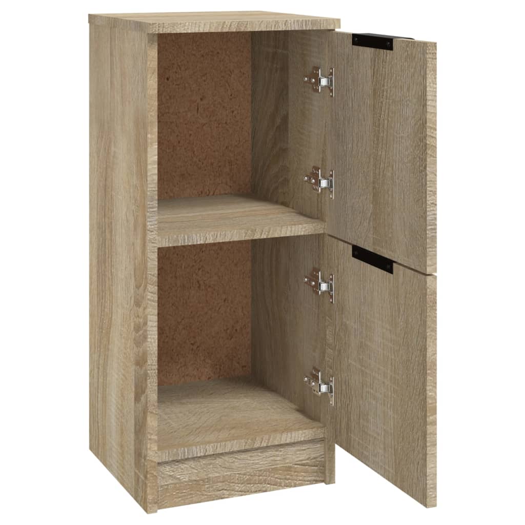 skænke 2 stk. 30x30x70 cm konstrueret træ sonoma-eg