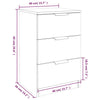 sengebord 40x36x65 cm hvid