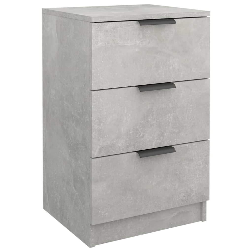 sengebord 40x36x65 cm 2 stk. betongrå