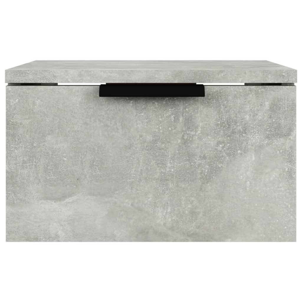 væghængt sengebord 34x30x20 cm betongrå