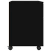 arkivskab med hjul 45x38x54 cm konstrueret træ sort