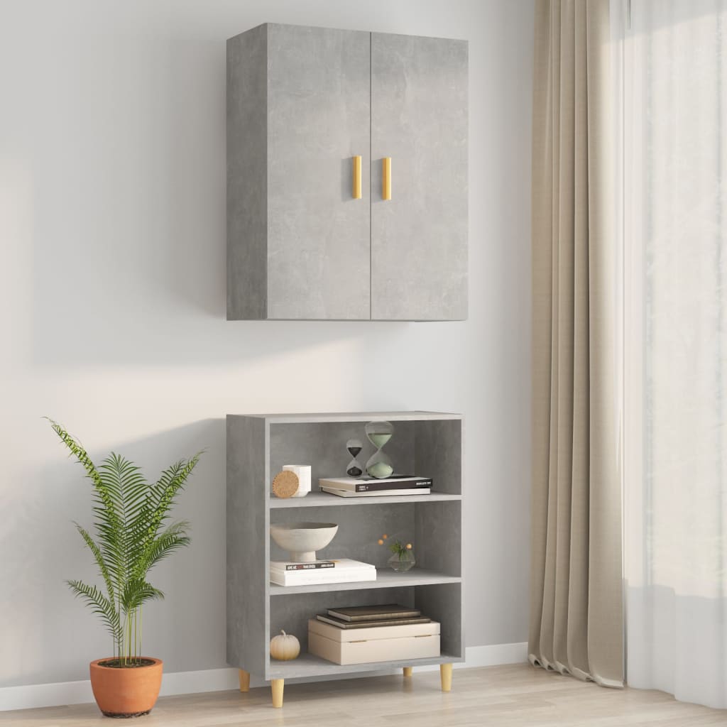 vægskab 69,5x34x90 cm betongrå