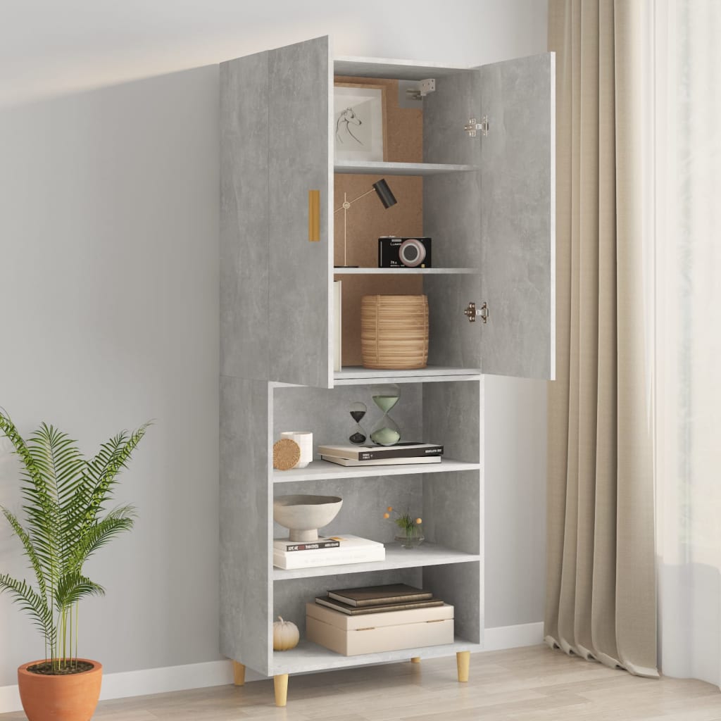 vægskab 69,5x34x90 cm betongrå