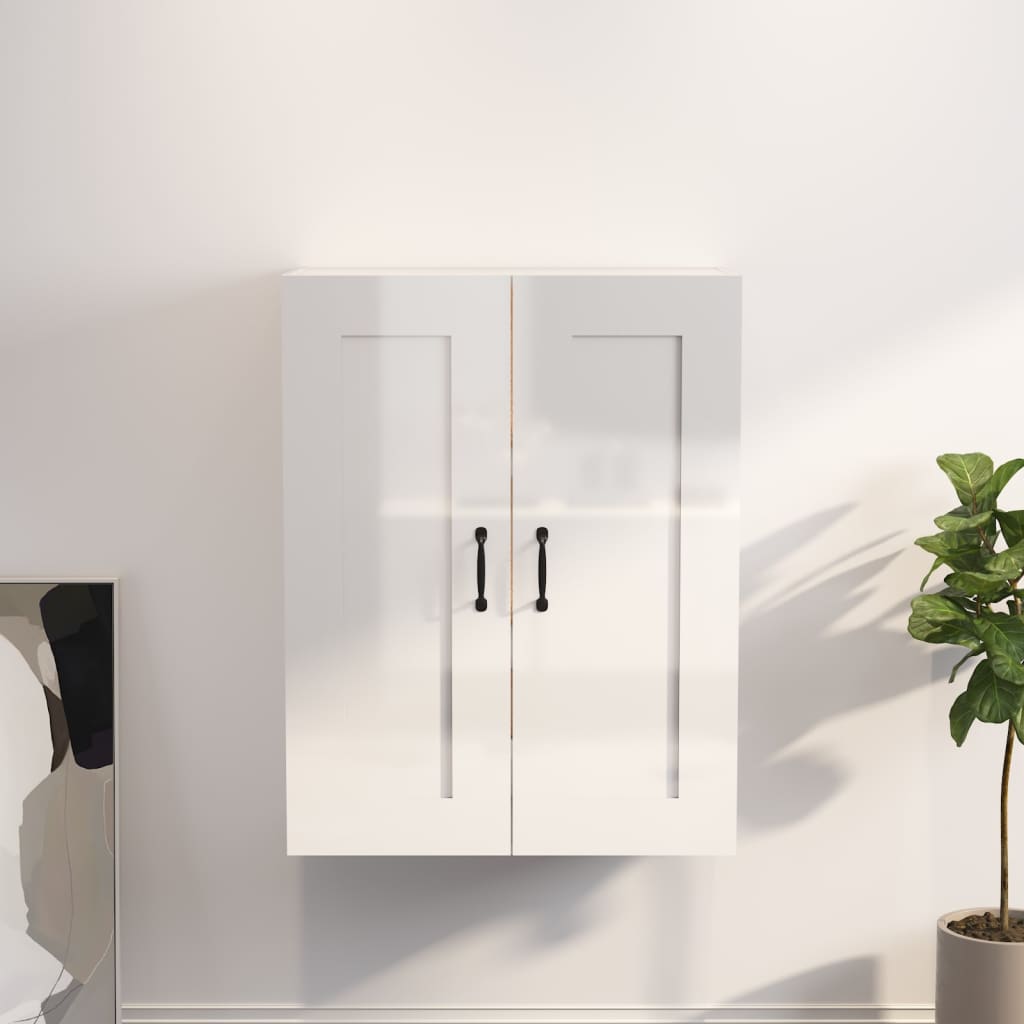 vægskab 69,5x32,5x90 cm hvid højglans