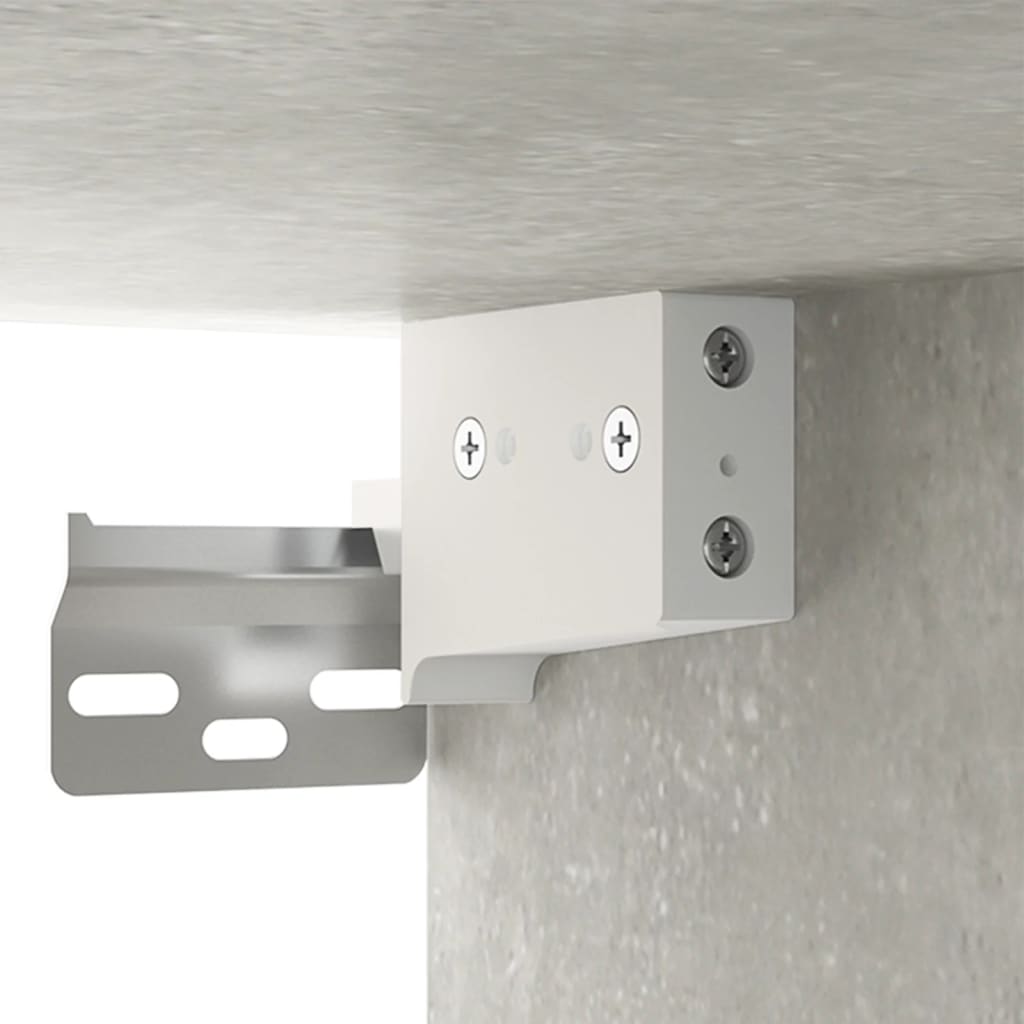væghængt sengebord 35x35x20 cm betongrå