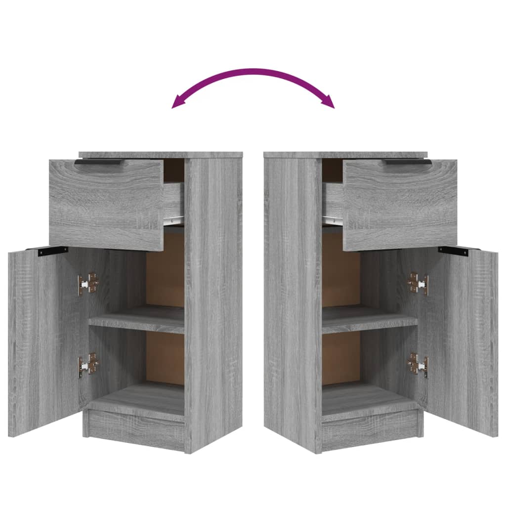 skænk 30x30x70 cm konstrueret træ grå sonoma-eg