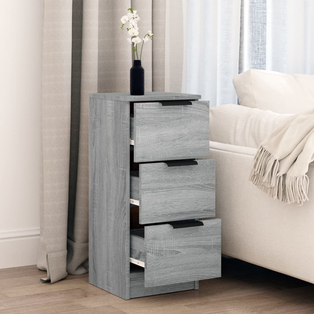 skænk 30x30x70 cm konstrueret træ grå sonoma-eg