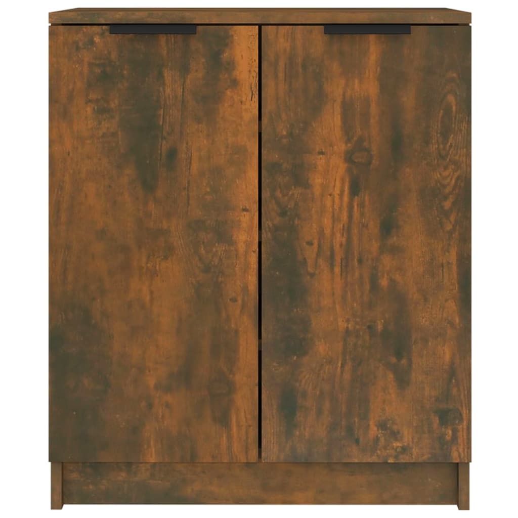 skoskab 59x35x70 cm konstrueret træ røget egetræsfarve