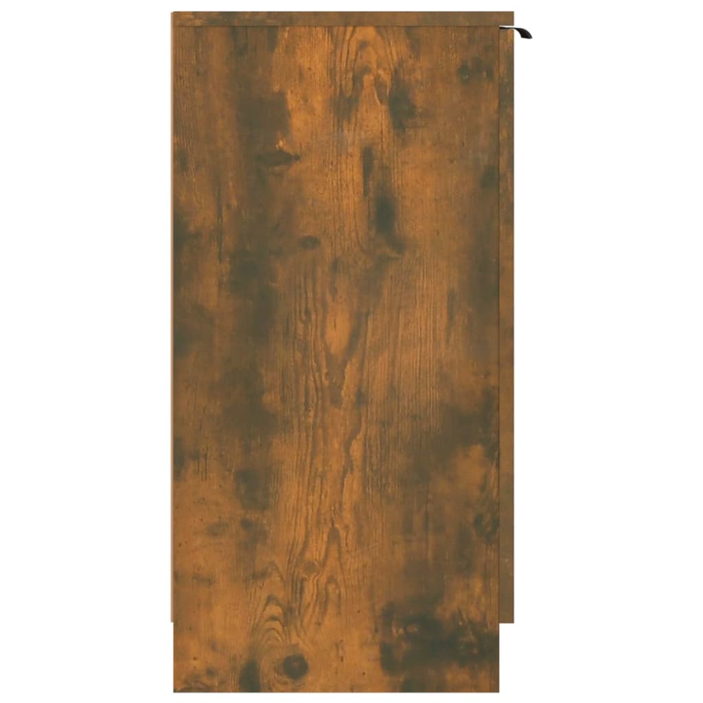 skoskab 59x35x70 cm konstrueret træ røget egetræsfarve