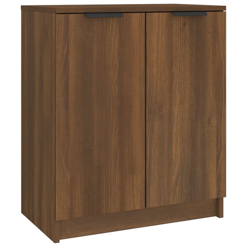 skoskab 59x35x70 cm konstrueret træ brun egetræsfarve