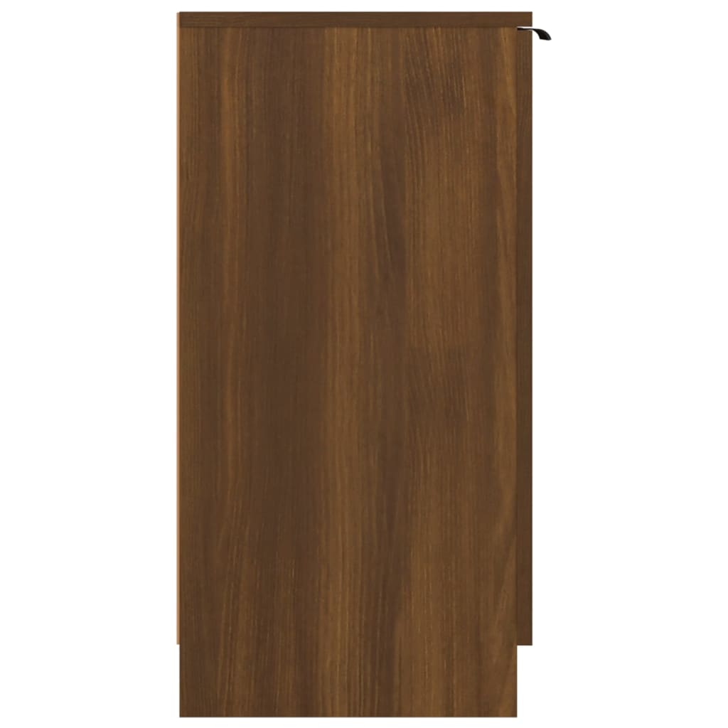skoskab 59x35x70 cm konstrueret træ brun egetræsfarve