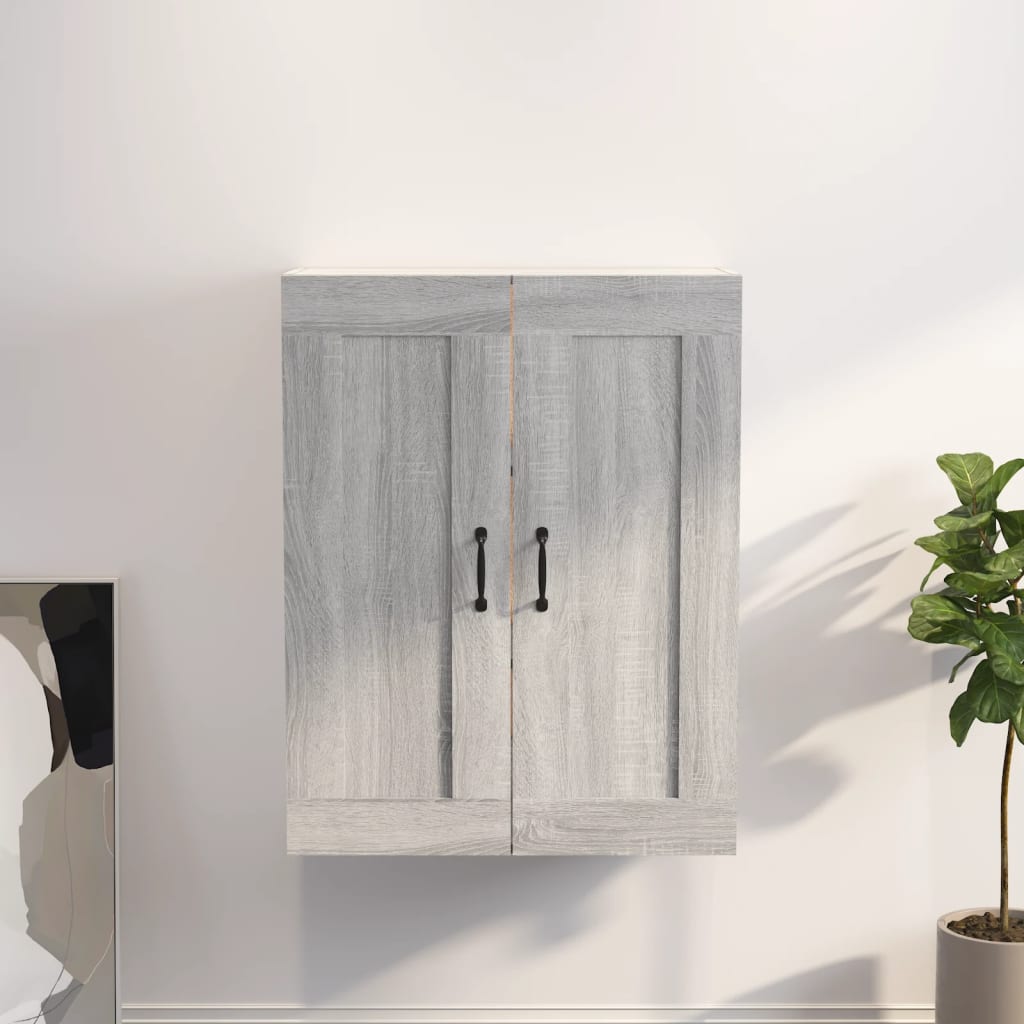 vægskab 69,5x32,5x90 cm grå sonoma-eg