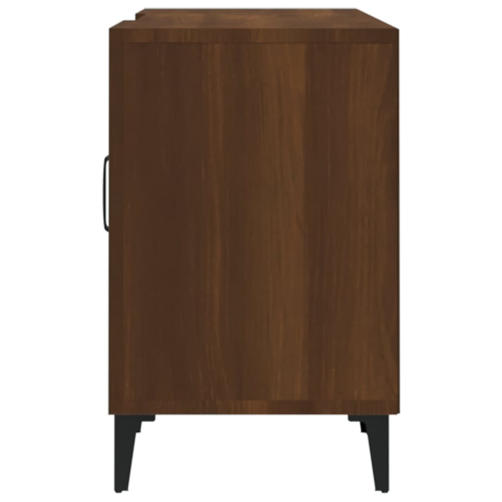 tv-bord 150x30x50 cm konstrueret træ brun egetræsfarve