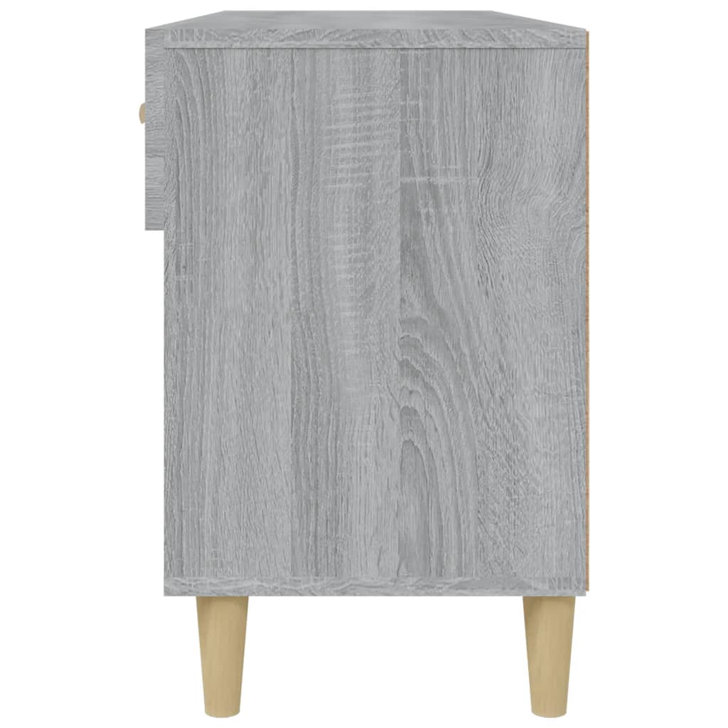 skoskab 102x35x55 cm konstrueret træ grå sonoma-eg