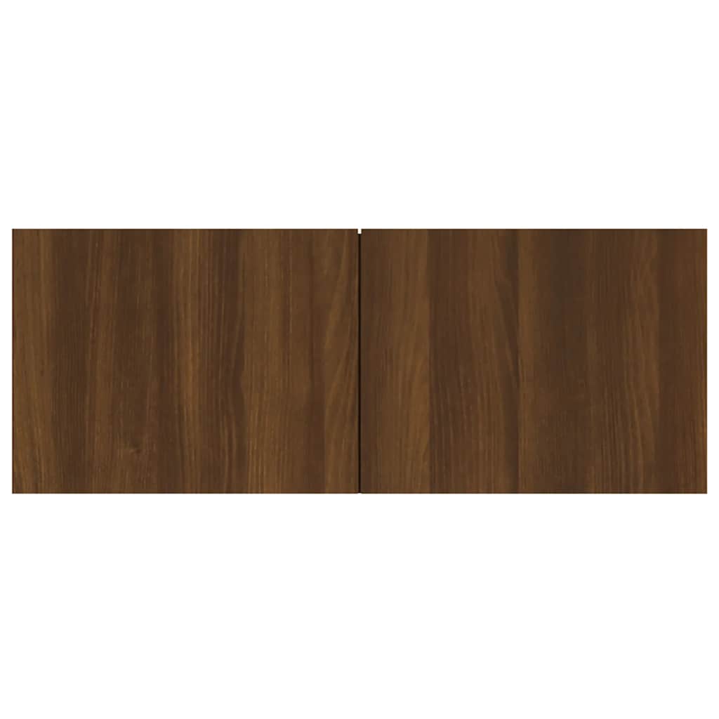 tv-skabe 2 stk. 80x30x30 cm konstrueret træ brun egetræsfarve
