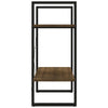 bogreol m. 2 hylder 60x30x70 cm konstrueret træ brun egetræ