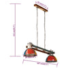 industriel hængelampe 111 cm 25 W E27 flerfarvet