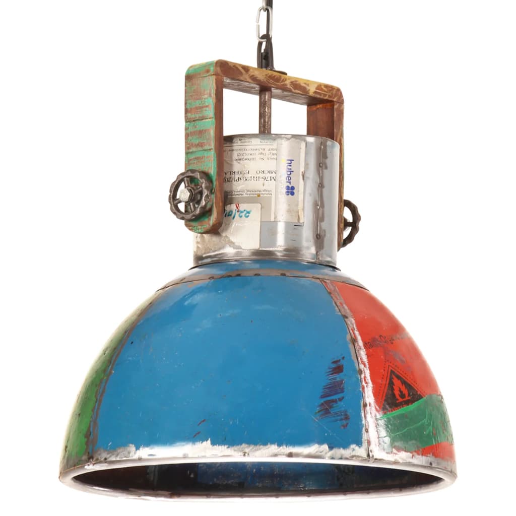 industriel hængelampe 40 cm E27 25 W flerfarvet rund
