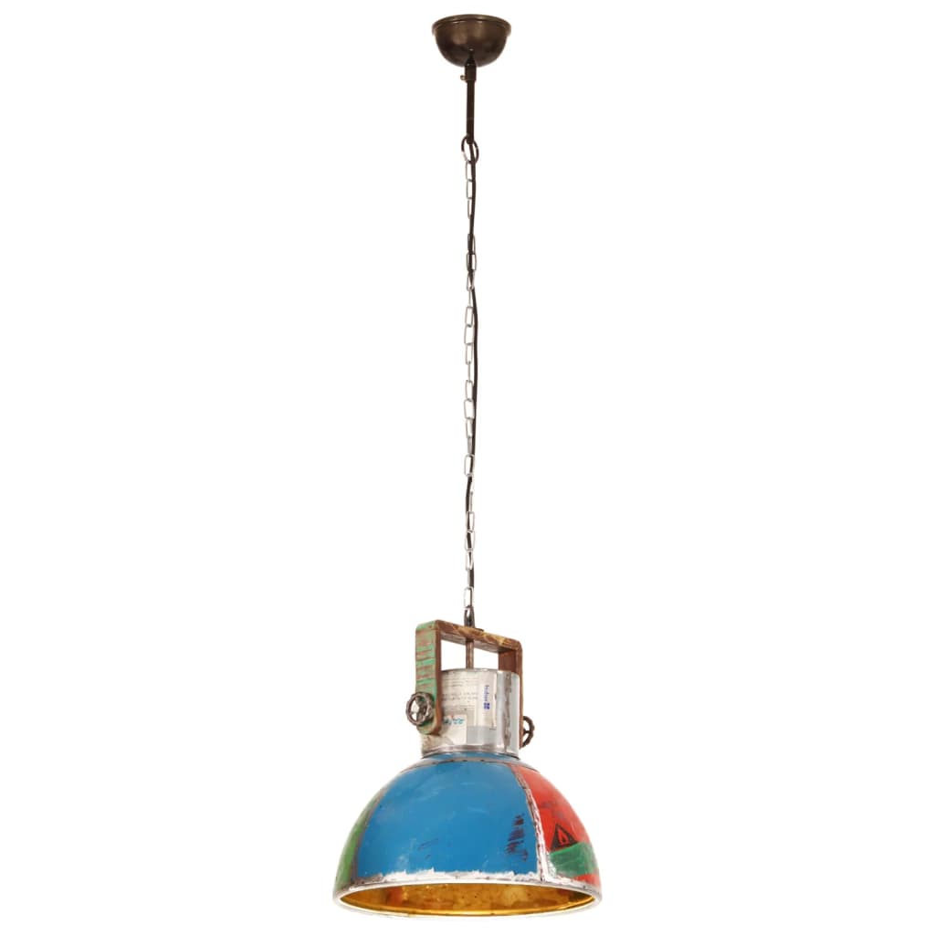 industriel hængelampe 40 cm E27 25 W flerfarvet rund