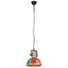 industriel hængelampe 30 cm E27 25 W rund flerfarvet