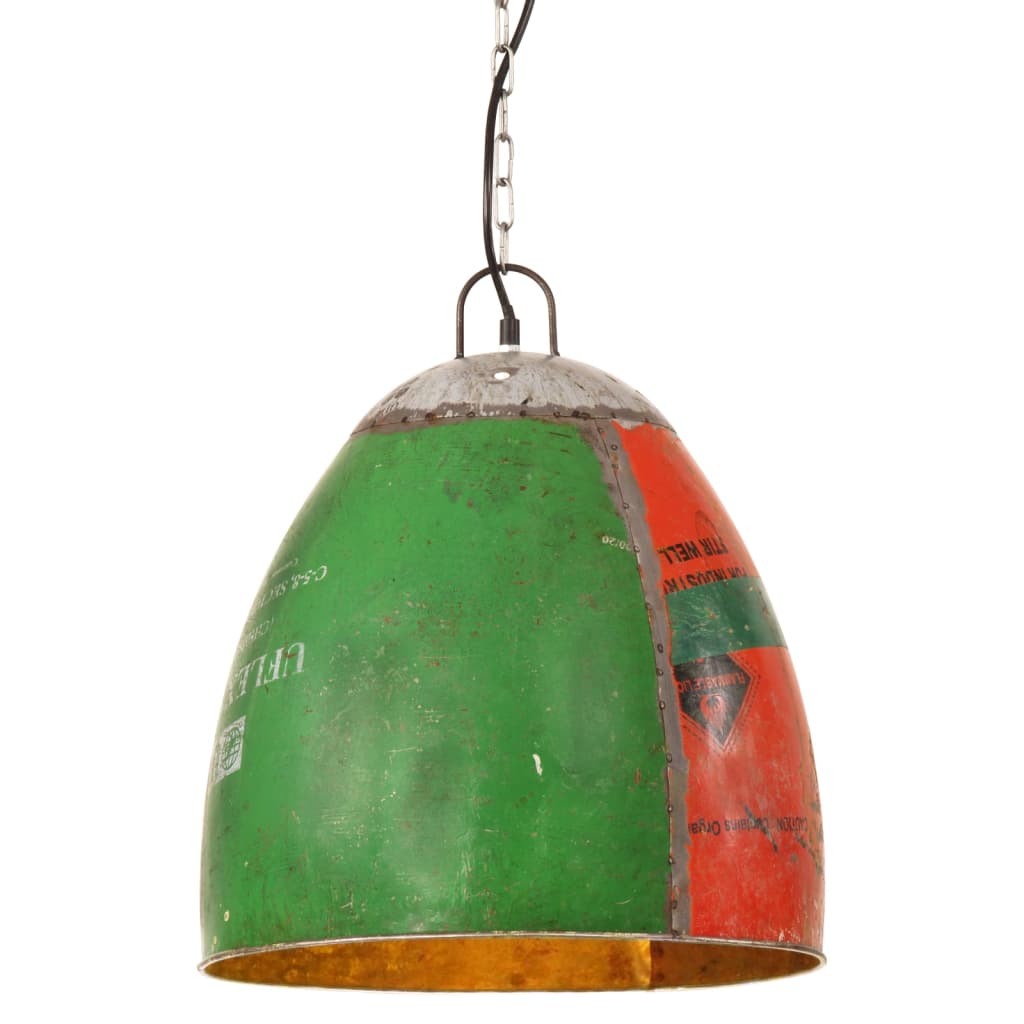 industriel hængelampe 42 cm E27 25 W flerfarvet rund
