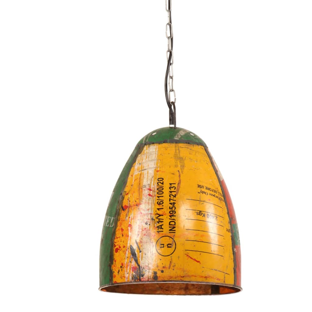 industriel hængelampe 32 cm E27 25 W rund flerfarvet
